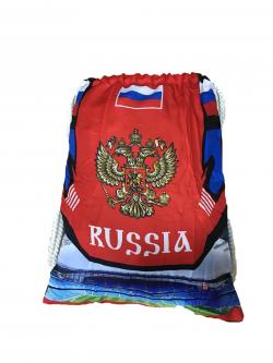 Рюкзак-мешок RUSSIA(40*48 см, полиэстер,хлопок) Рюкзак-мешок RUSSIA(40*48 см, полиэстер,хлопок)