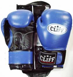Перчатки бокс C.TECH (кожа) синие