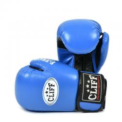 Перчатки бокс F.TECH (кожа) синие