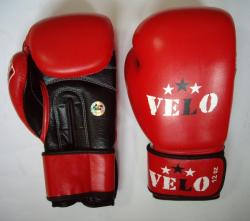 Перчатки бокс VELO (кожа) красные AIBA Перчатки бокс VELO (кожа) красные AIBA