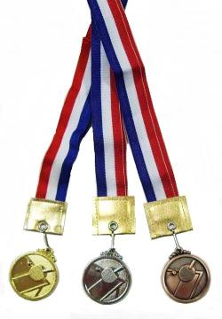 Медаль Настольный теннис d-40мм бронза, серебро,  золото