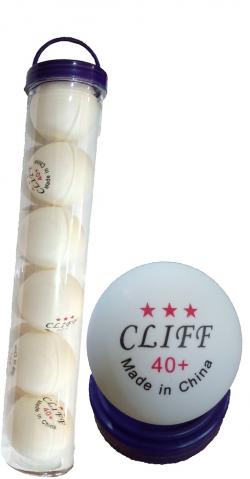 Шарик для н/т CLIFF 3*** (6 штук в тубе) белый, оранжевый Шарик для н/т CLIFF 3*** (6 штук в тубе) белый, оранжевый