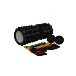 Набор для йоги (валик Strong S, массажер-орех, 5 эспандеров ленточных) в чехле Набор для йоги (валик Strong S, массажер-орех, 5 эспандеров ленточных) в чехле