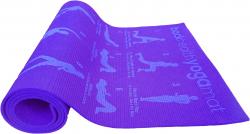 Коврик для йоги 6 (173х61х0,6см) без чехла с принтом, цвет: фиолетовый
