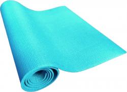 Коврик для йоги 4 (173х61х0,4см) без чехла, цвет: аквамарин