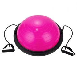 Полусфера для фитнеса (мяч БОСУ) гладкая 60см розовая