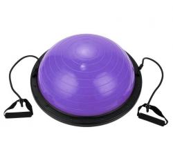 Полусфера для фитнеса (мяч БОСУ) гладкая 60см фиолетовая