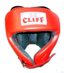 Шлем боксерский CLIFF открытый (PVC) красный