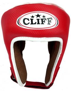 Шлем боксерский CLIFF Crystal открытый (PU) красный  