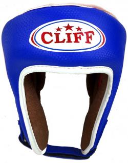 Шлем боксерский CLIFF Crystal открытый (PU) синий 