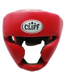 Шлем боксерский CLIFF Crystal закрытый (PU) красный  