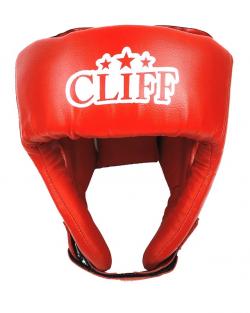 Шлем боксерский CLIFF Ф-5 открытый (PVC) красный Шлем боксерский CLIFF Ф-5 открытый (PVC) красный