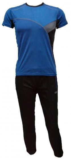   Форма спортивная CLIFF 132B сине-черная (футболка + брюки)