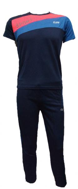 Форма спортивная CLIFF 193B сине-голубая (футболка + брюки)